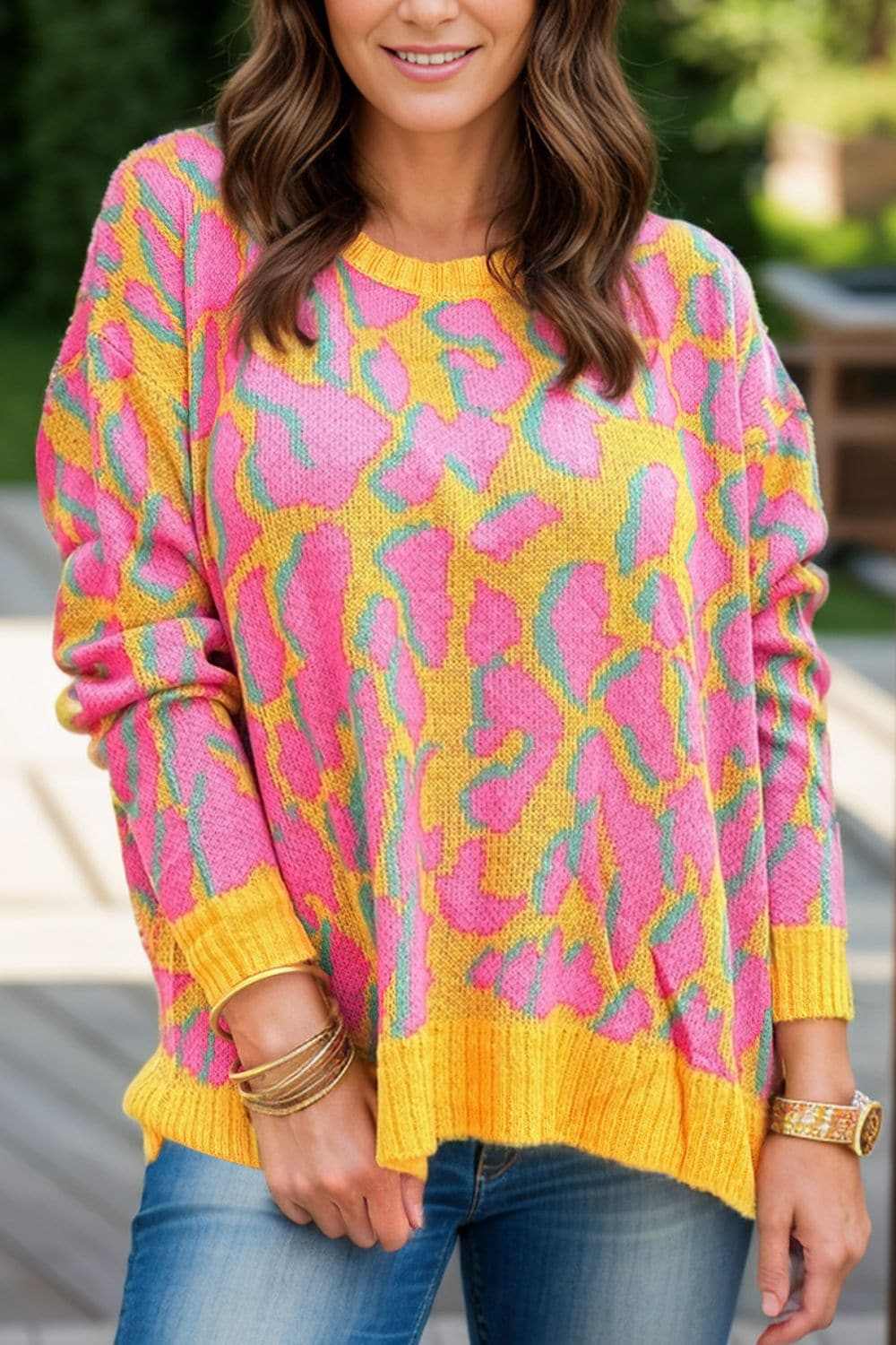 Chic knit sweater with round neck - Love Salve